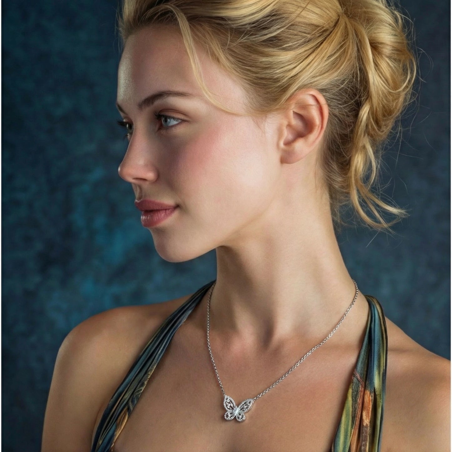 Radiant Butterfly Moissanite Necklace | Fayvora