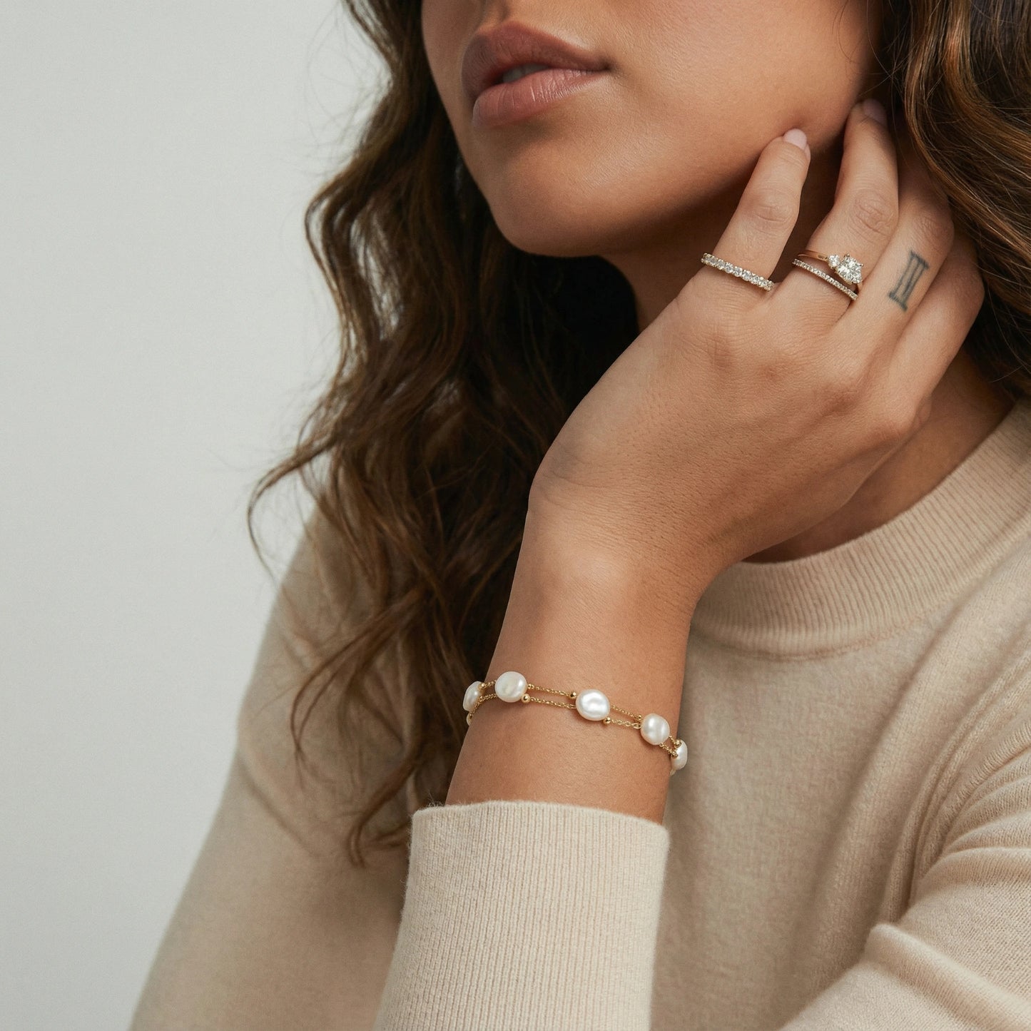 Baroque Pearl Layered Bracelet | Fayvora